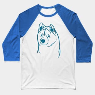 American Akita (Mint and Teal) Baseball T-Shirt